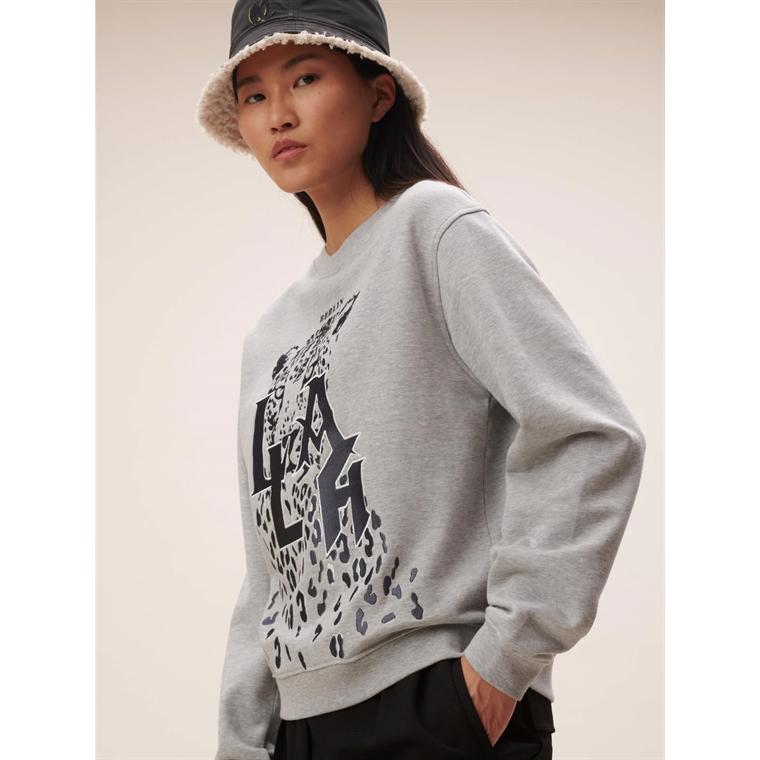 Lala Berlin Sweatshirt Irya Leo, Grey Melange